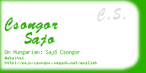 csongor sajo business card