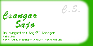 csongor sajo business card